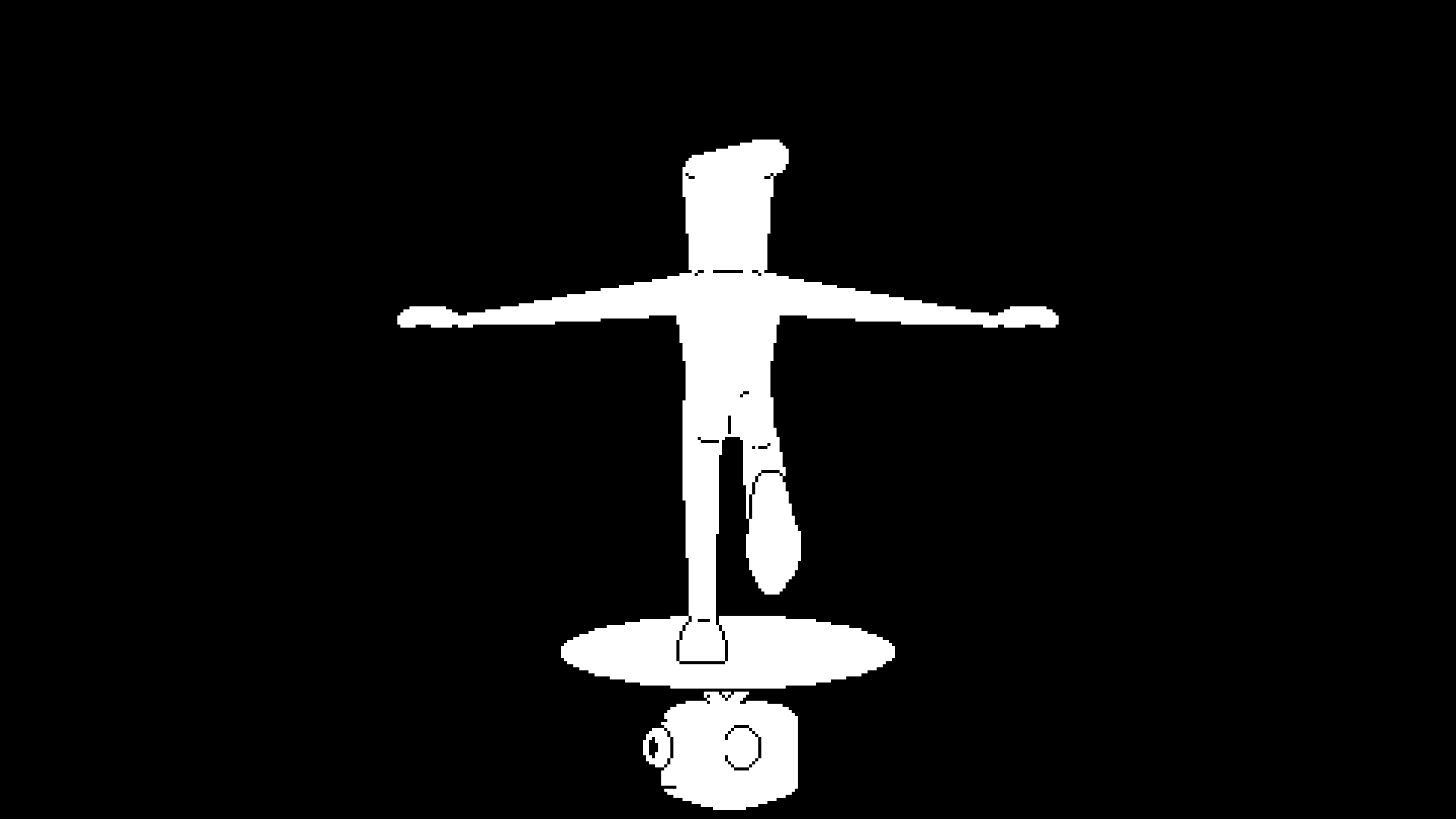 Riggy rotating above Coco in parody of silly cartoons